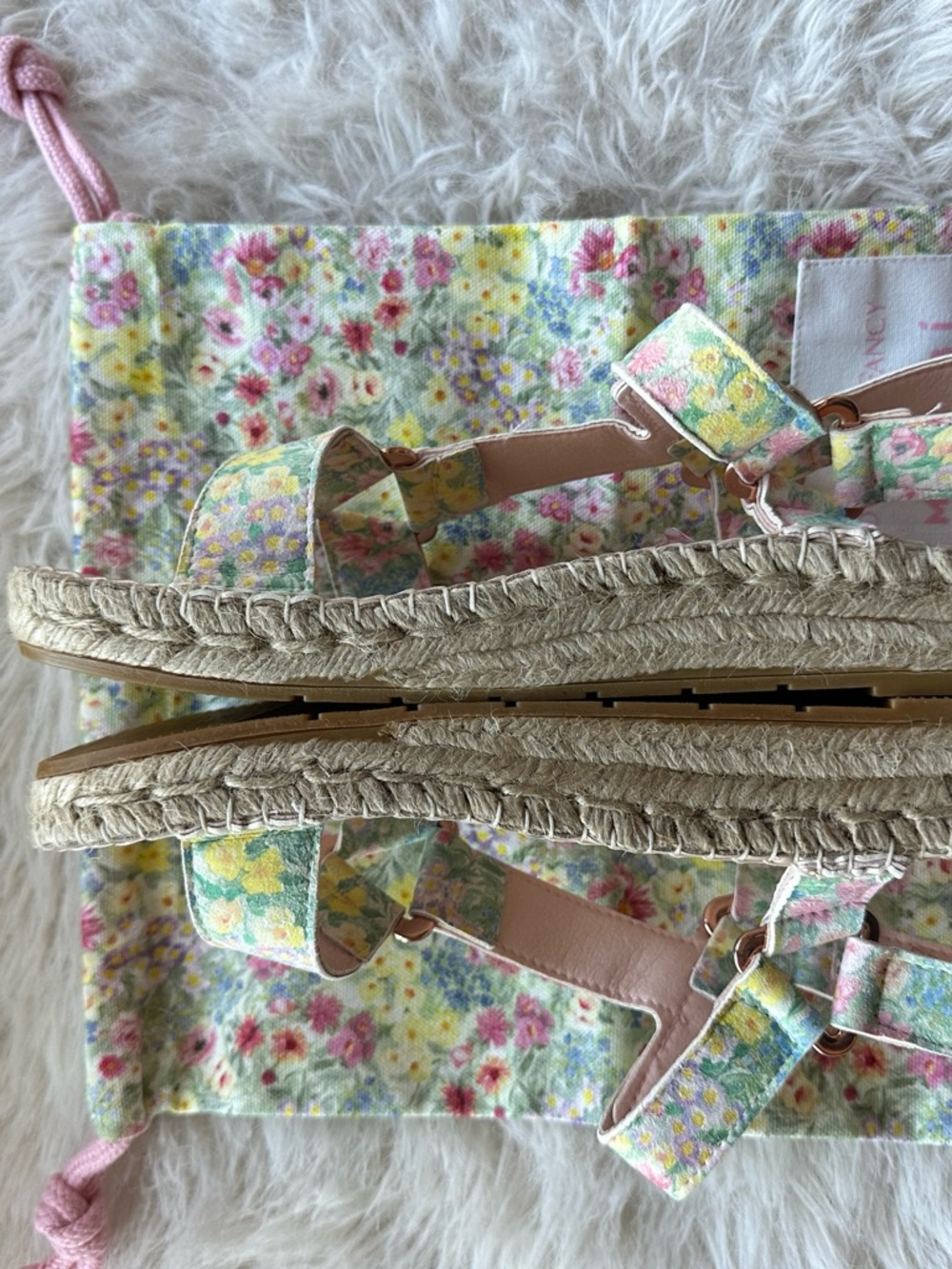 Love Shack Fancy Manebi rainbow skies  flowers hiking Espadrille 10 Sandals 41 - Picture 9 of 14